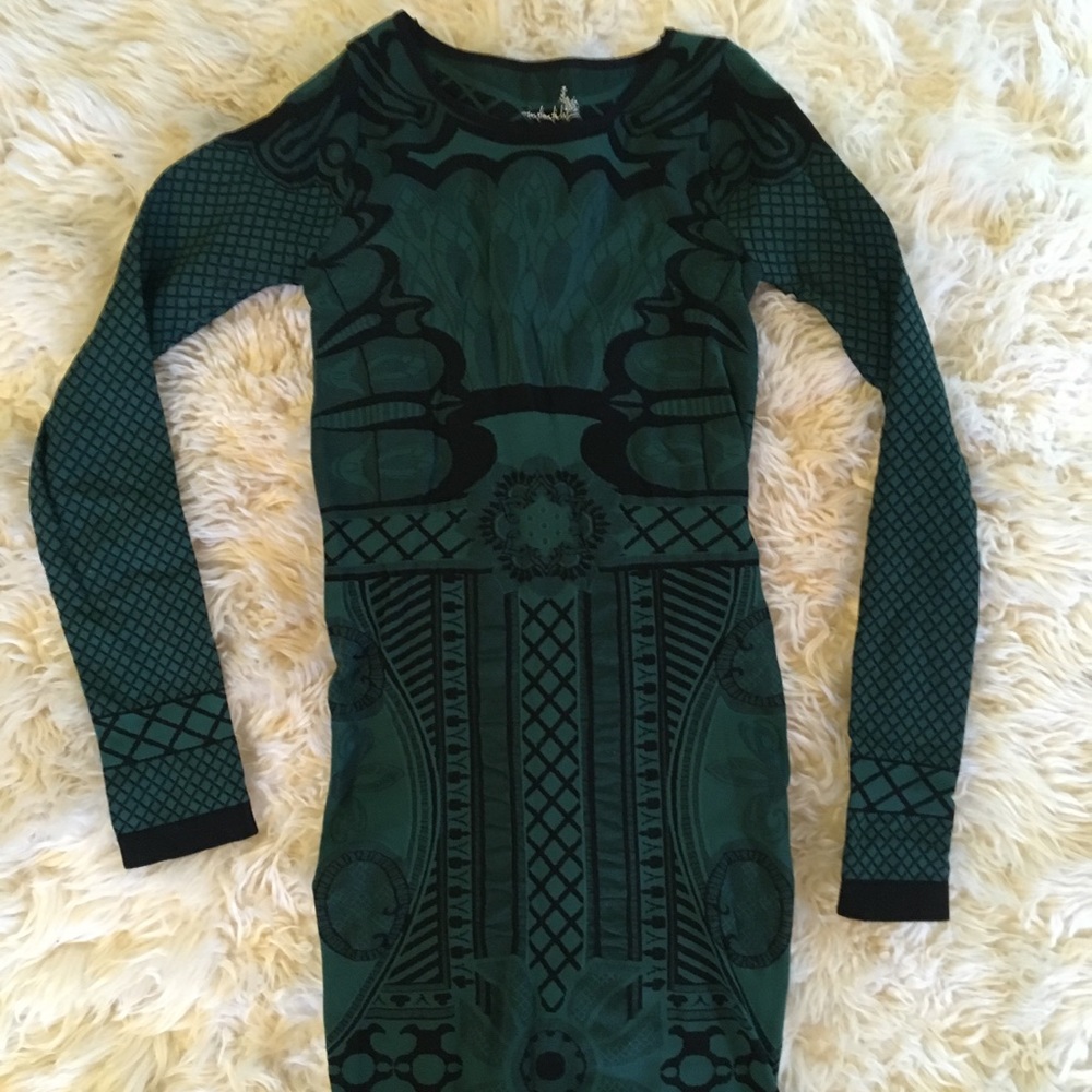 FREE PEOPLE long-sleeved bodycon dress